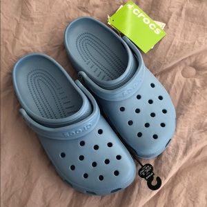 Chambray blue crocs